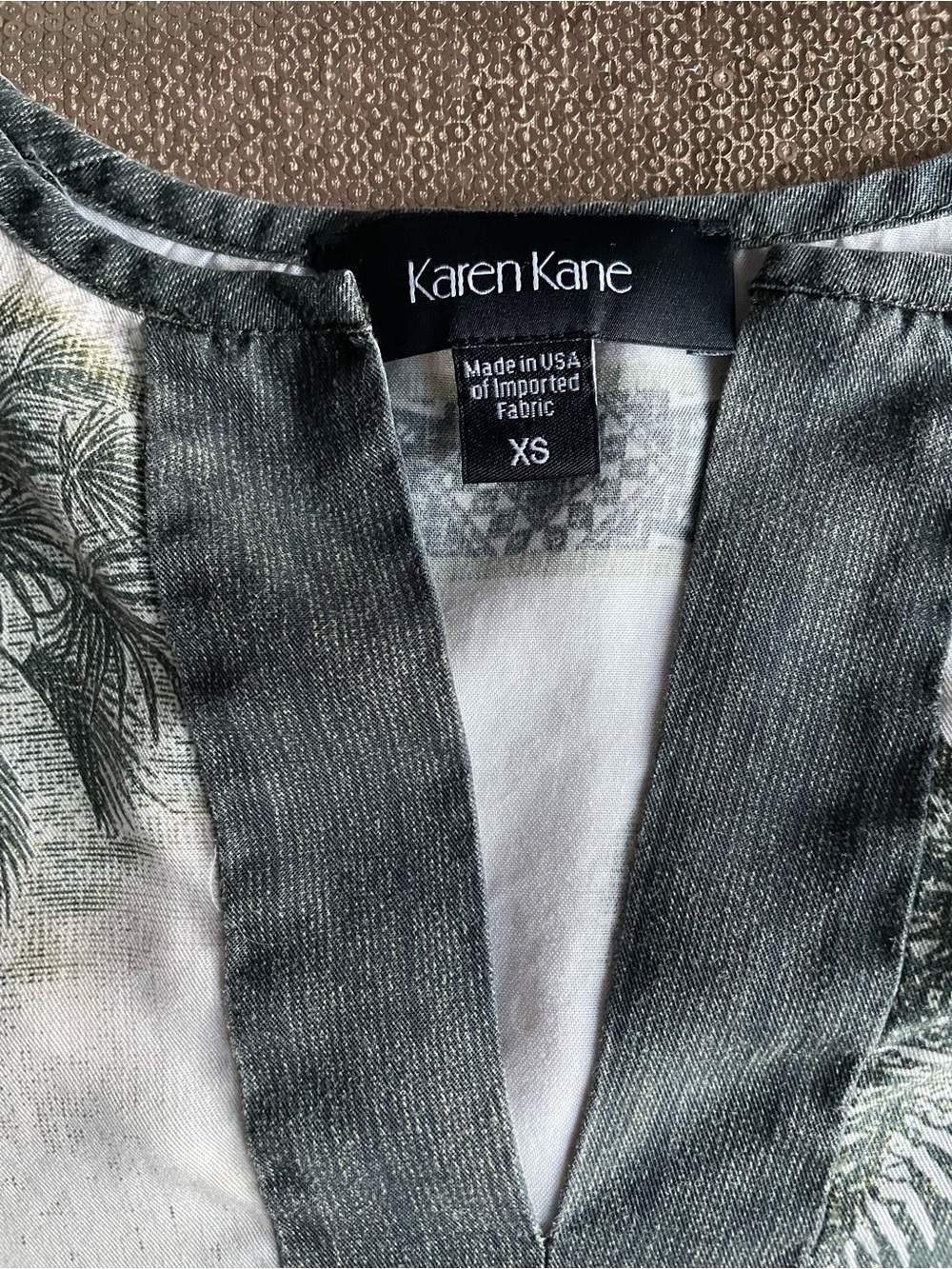 NEW Karen Kane Tropical Giraffe Print Resortwear in cream & green all size - Picture 3 of 5